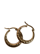 Hammered Gold Hoops